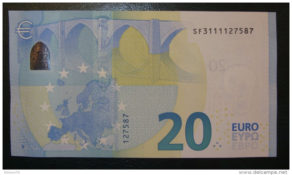 20 EURO S004C1 Draghi Italy Serie SF Perfect  UNC - 20 Euro