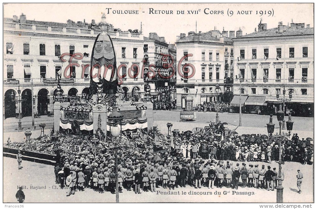 (31) Toulouse - Retour Du XVIIéme Corps - 1919 - Soldats Militaires Militaria - 2 SCANS - Toulouse