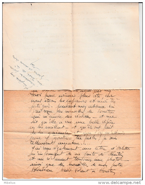 1939 Enveloppe +2 Lettres Dedans +Cachets: Base Aéronautique Du HAVRE Vaguemestre + Marine Nationale Service à La Mer - Autres & Non Classés