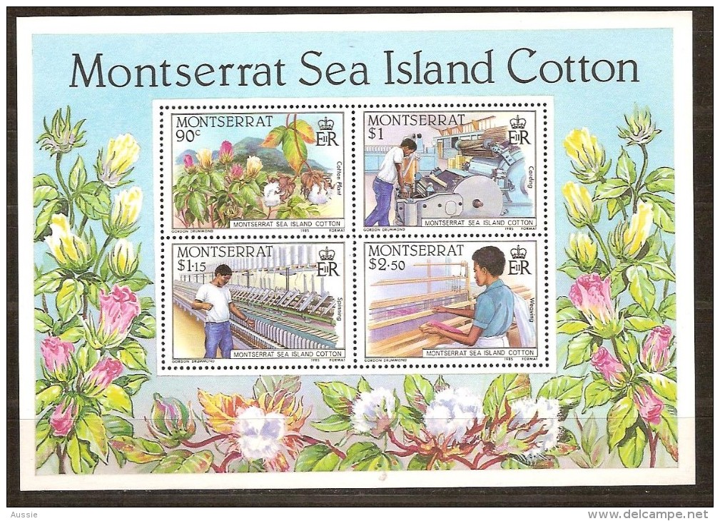 Montserrat 1985 Yvertn° Bloc 30 *** MNH Cote 9 Euro Flore Cotton Katoen - Montserrat