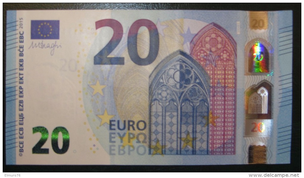 20 EURO S004I3 Draghi Italy Serie SD Ch11 Perfect  UNC - 20 Euro