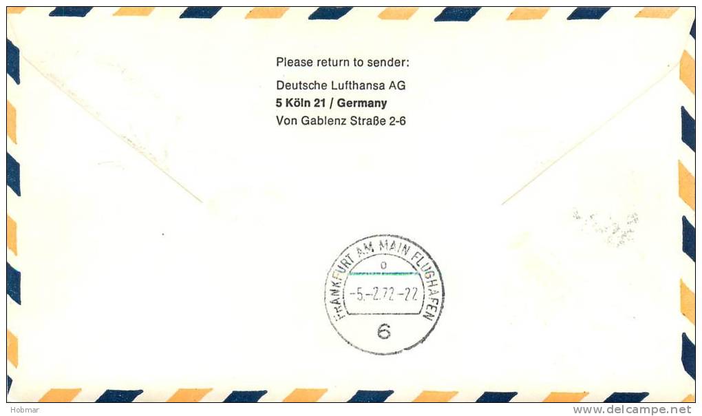 USSR Moskau-Frankfurt Stamp 1969 Airmail - Cartas & Documentos