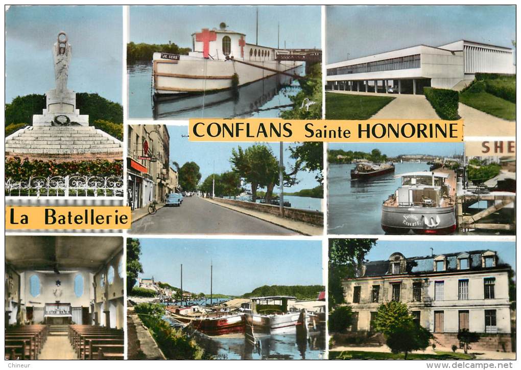 CONFLANS SAINTE HONORINE LA BATELLERIE CARTE MULTIVUES - Conflans Saint Honorine