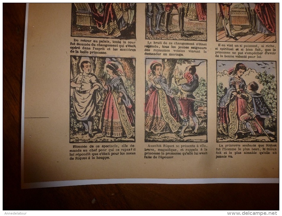 Vers 1900  Imageries Réunies Jarville-Nancy   Planche N° 537   RIQUET A LA HOUPPE.     Conte Des Fées - Collections