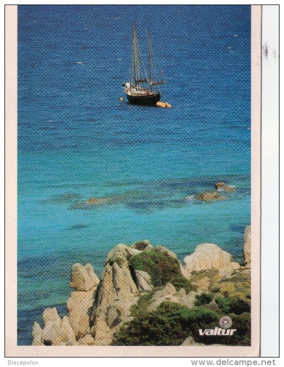 P3262 Cartolina Pubblicitaria VALTUR - VILLAGGIO S. STEFANO ( SASSARI ) - Publicité, Navi, Ship, Bateau, Veliero - Autres & Non Classés