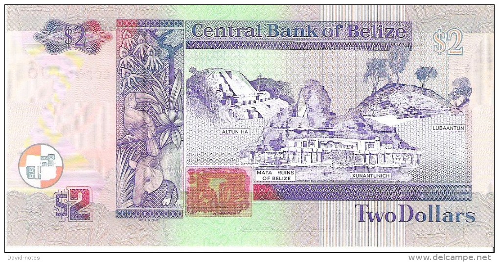 Belize - Pick 60 - 2 Dollars 2002 - Unc - Belize