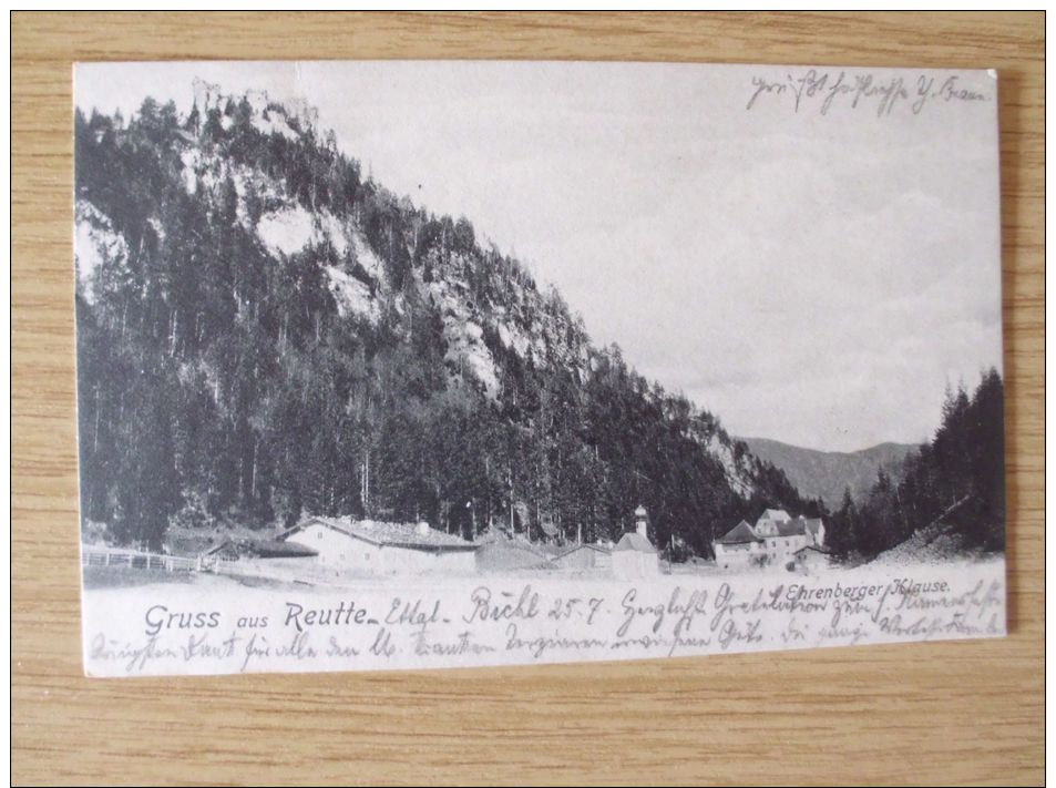 AK Um 1900/10, GRUSS AUS REUTTE, EHRENBERGER KLAUSE - Reutte