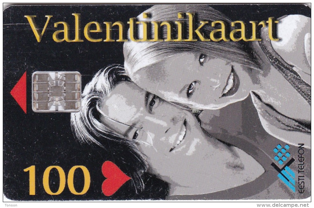 Estonia, ET 076, Valentine's Day, 100 Kr, 2 Scans. - Estland