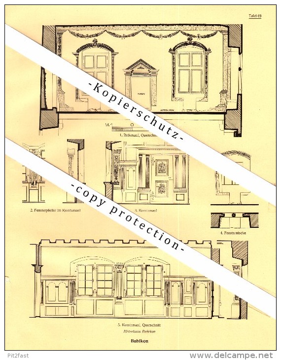 Photographien / Ansichten , 1927 , Bubikon , Ritterhaus , Prospekt , Architektur , Fotos !!! - Bubikon