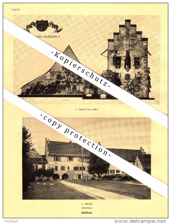 Photographien / Ansichten , 1927 , Bubikon , Ritterhaus , Komturei , Prospekt , Architektur , Fotos !!! - Bubikon
