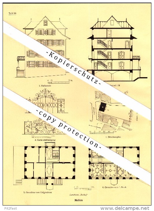 Photographien / Ansichten , 1927 , Meilen , Prospekt , Architektur , Fotos !!! - Meilen