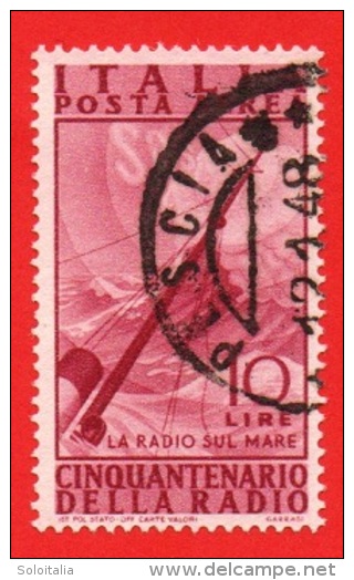 1947 (A137) Invenzione Della Radio Lire 10 - Usato - Leggi Il Messaggio Del Venditore - Airmail