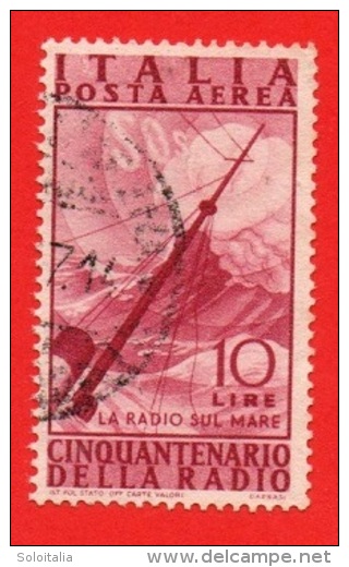 1947 (A137) Invenzione Della Radio Lire 10 - Usato - Leggi Il Messaggio Del Venditore - Airmail