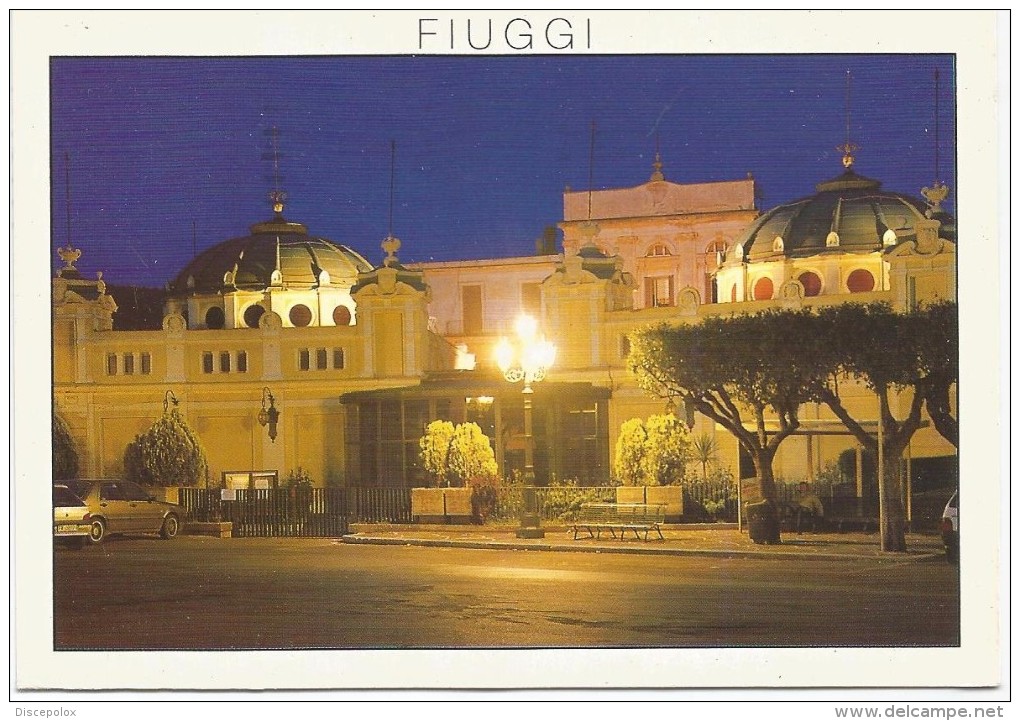 O16 Fiuggi (Frosinone) - Le Terme - Notturno Notte Nuit Night Nacht Noche / Viaggiata 1995 - Altri & Non Classificati