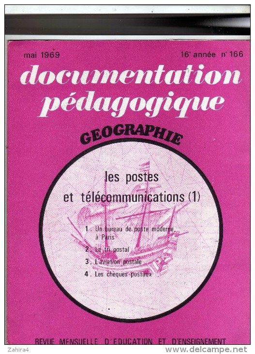 PTT - Ecole - Document Pédagogique-Transport-Poste & Télécommunication-Bureau Moderne Tri Aviation Postale-4 Affichettes - Altri & Non Classificati