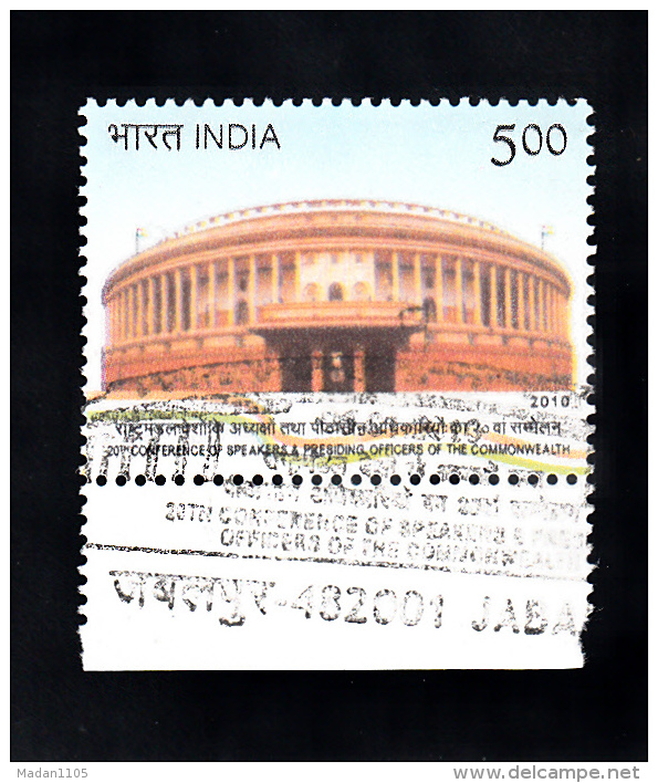 INDIA, 2010, FIRST DAY CANCELLED, 20th Conference Of Speakers And Presiding Officers Of The Commonwealth,1 V - Oblitérés