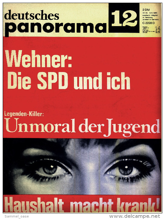 Deutsches Panorama Nr. 12 / 1966  -  Wehner : Die SPD Und Ich  -  Das Pokerspiel Um Cuba  -  Winston Curchill - Autres & Non Classés