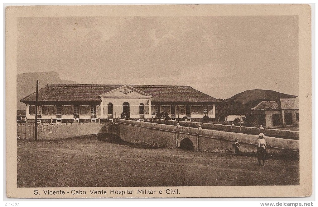 Postal Cabo Verde - Cape Verde - S. Vicente - Hospital Militar E Civil (1926) - Carte Postale - Postcard - Cap Vert