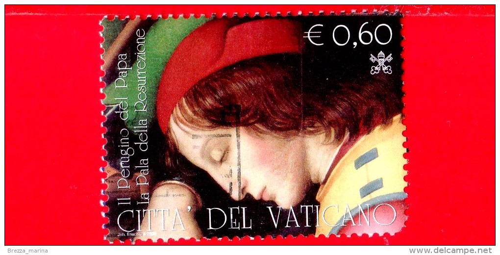 VATICANO - Usato - 2005 -  Il Perugino - Dettaglio Della Pala Della Resurrezione, Opera Del Perugino - 0,60 € - Usados