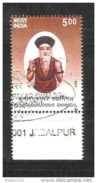 INDIA, 2010, FIRST DAY CANCELLED,   Kumaraguruparar Swamigal, 1 V - Gebruikt