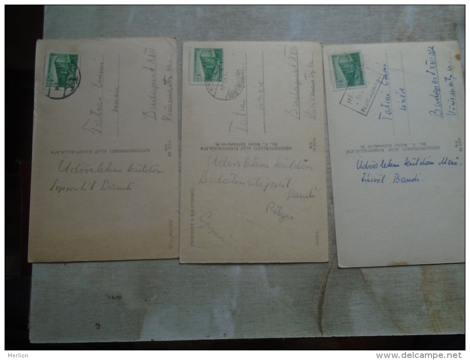 Hungary  - Soccer Football - Szolnok Légierö - 1955-  Dombai  András    Signed  3 Postcards  D133606 - Worstelen