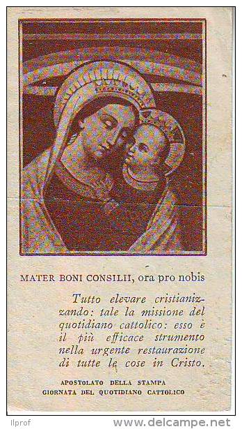 Mater Boni Consilii, Vecchio Santino  (piccolo Strappo In Basso A Destra) - Religione & Esoterismo