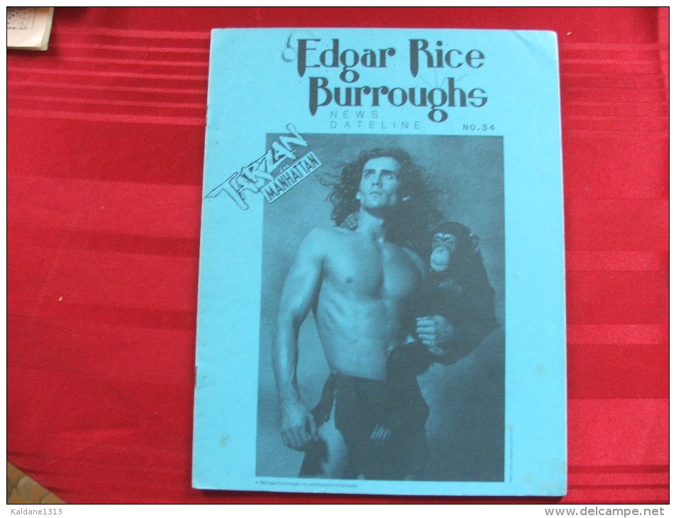 Tarzan John Carter Edgar Rice Burroughs Fanzine News Dateline N° 34 Mai 1989 Joe Lara - Other & Unclassified