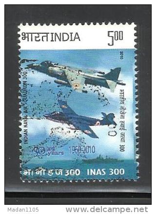 INDIA, 2010, FINE USED, Indian Naval Air Squadron 300, INAS, Aircraft, Aeroplane, 1 V - Oblitérés