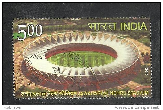 INDIA, 2010, FIRST DAY CANCELLED,  XIX Commonwealth Games,  Stadiums Of India, Nehru Stadium,1 V - Used Stamps