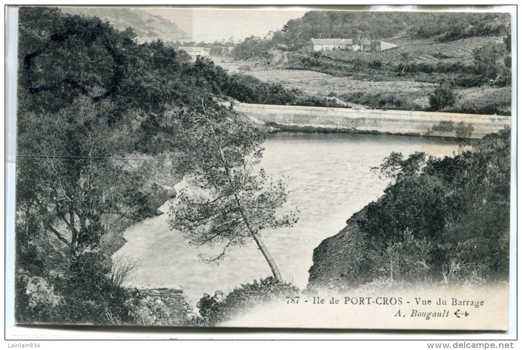 - 787 - Ile De PORT CROS - Vue Du Barrage, Peu Courante, Ancienne, Non écrite, TBE, Scans. - Other & Unclassified