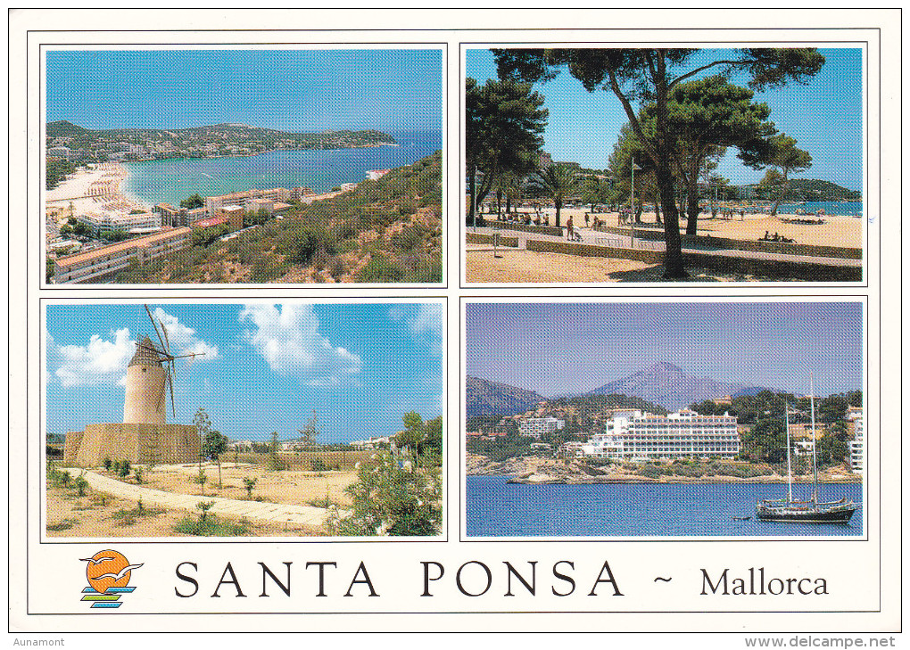 España--Mallorca--1998--Santa Ponsa--Varias Vistas---Fechador-Palma-a, Lille, Francia - Molinos De Viento