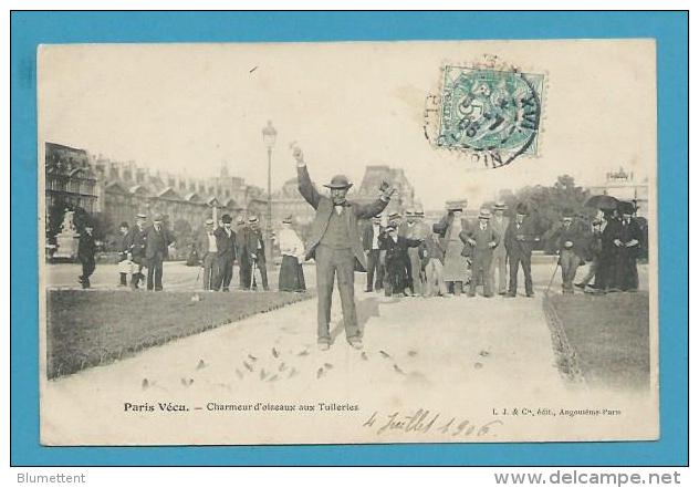 CPA PARIS VECU - Le Charmeur D'oiseaux Aux Jardins Des Tuileries - Parcs, Jardins