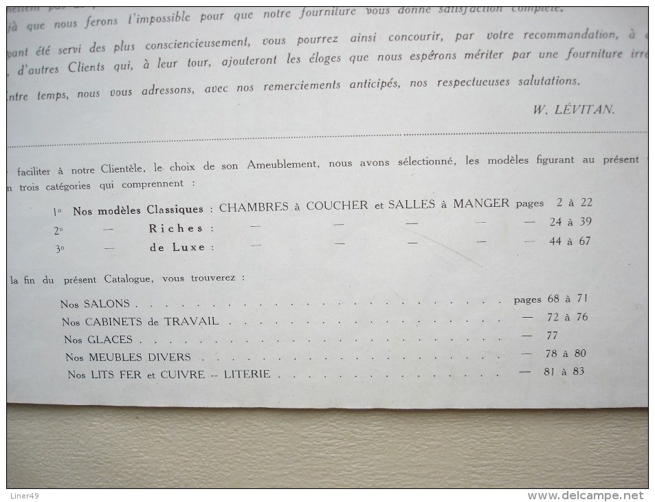 catalogue 1924 MEUBLES LEVITAN 63 bd MAGENTA PARIS