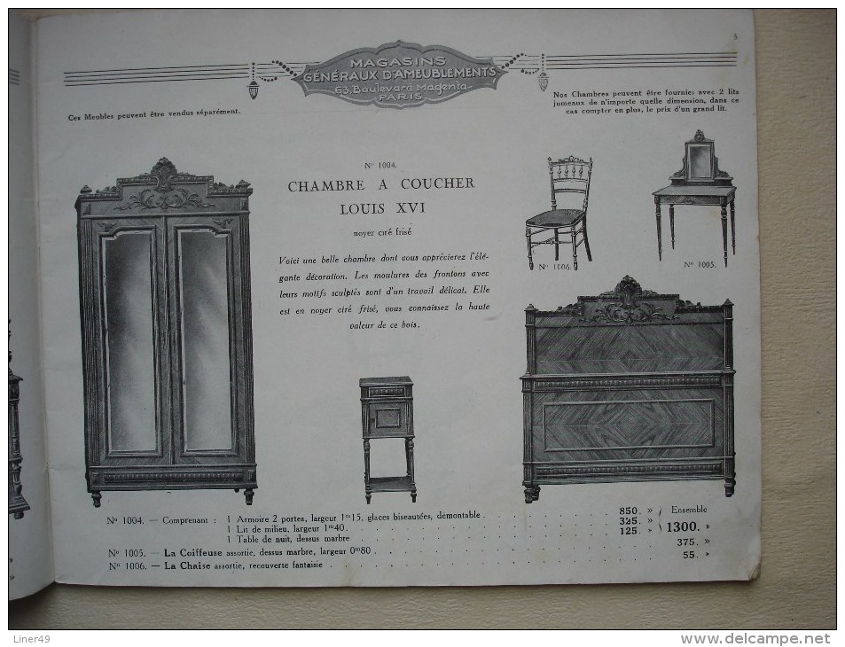 catalogue 1924 MEUBLES LEVITAN 63 bd MAGENTA PARIS