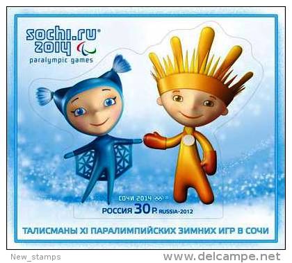 Russia 2012 XI Paralympics Winter Games In Sochi Mascots SS MNH - Winter 2014: Sochi