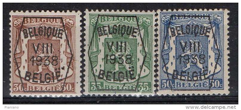 PIA - BEL - 1938 : Leone  Preannullato  :VIII - 1938 - (UN  1H) - Typo Precancels 1936-51 (Small Seal Of The State)