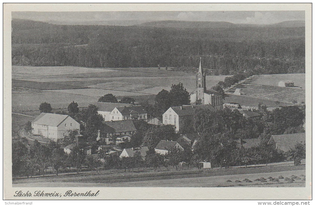 AK Rosenthal Bielatal Kirche Gasthof ? Bei Schweizermühle Hellendorf Gottleuba Pirna Königstein Sächsische Schweiz - Rosenthal-Bielatal