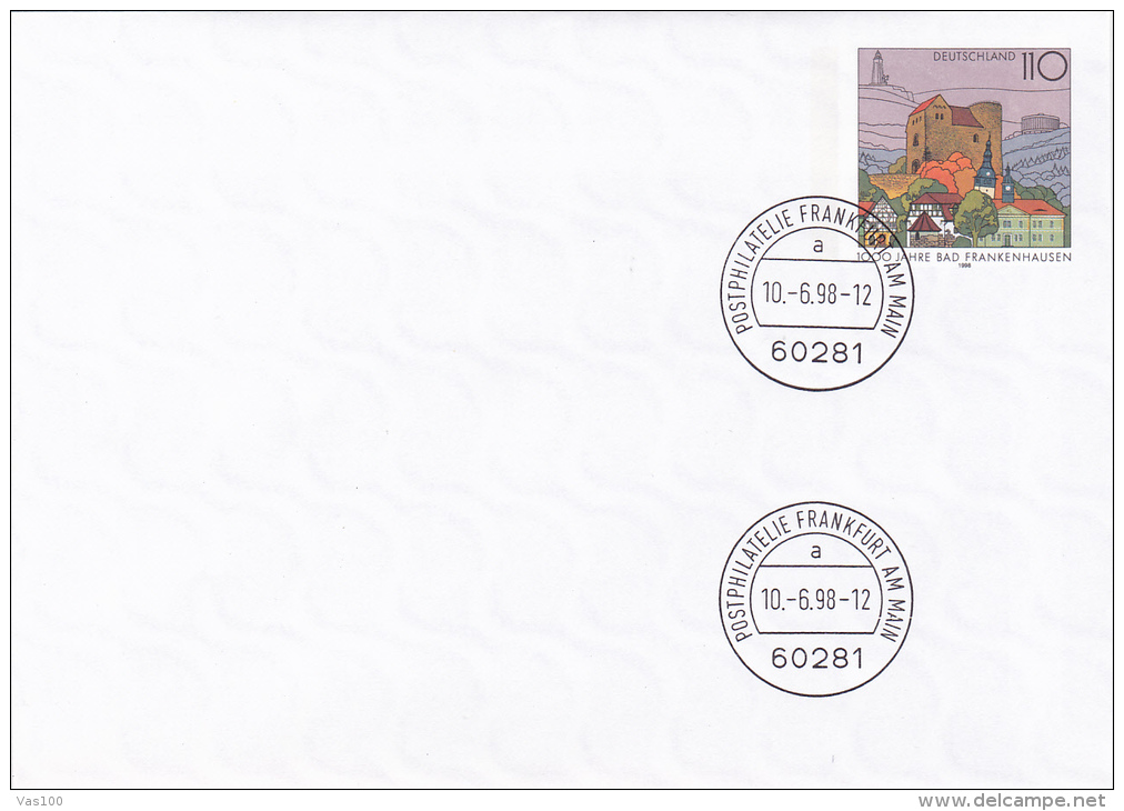 POSTAL STATONARY COVER USED,1998,FRANKFURT AM MAIN,GERMANY - Sobres - Usados