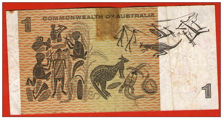 AUSTRALIA 1966 1972 - Banconota Da 1 DOLLARO - Firma : H. C. Coombs And R. J. Randal 1968 CAT. Wor:P-37b - 1966-72 Reserve Bank Of Australia