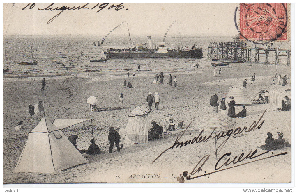 CPA - ARCACHON - LA PLAGE - 19  L. L. - Arcachon