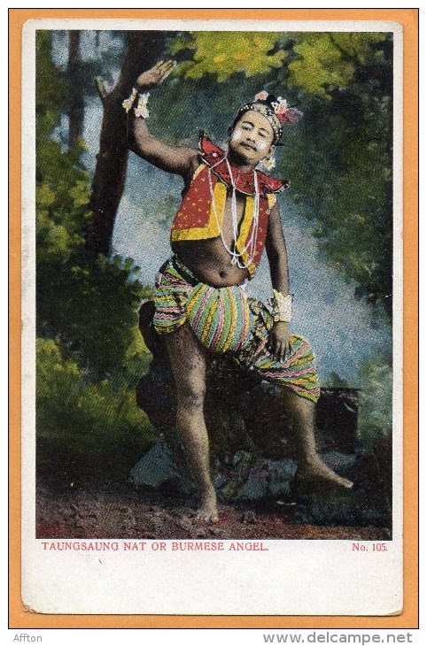 Taungsaung Nat Or Burmese Angel Myanmar 1905 Postcard - Myanmar (Burma)