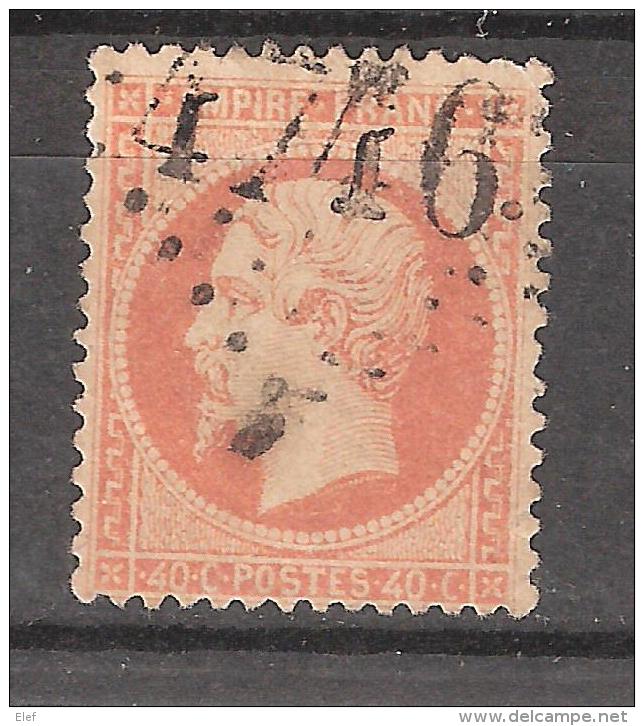 Empire N° 23 , 40 C Orange Obl GC 4746 Bureau Supplémentaire De AJAIN , Creuse , INDICE 13, TB - 1862 Napoleone III