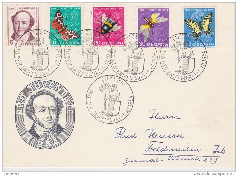 SUIISE 1954 LETTRE DE LUCERNE - Lettres & Documents