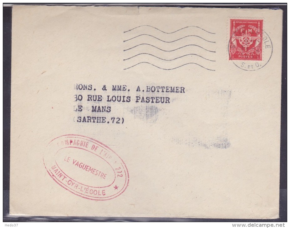 Cachet Militaire - Lettre - Cachets Militaires A Partir De 1900 (hors Guerres)