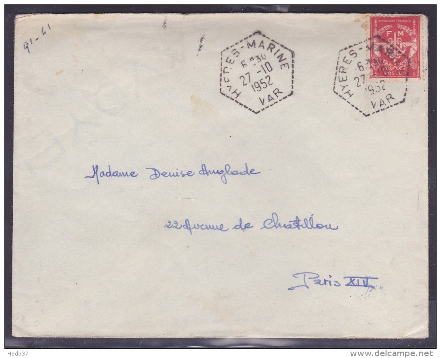 Cachet Militaire - Lettre - Cachets Militaires A Partir De 1900 (hors Guerres)