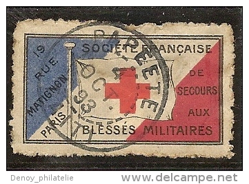 Rare Vignette De La Société Francaise De Secours Aux Militaires Oblitéré De Papeete Du 4 Octobre 1893 RRR - Other & Unclassified