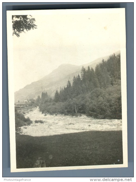 Suisse, Vers Frutigen  Vintage Silver Print. Vintage Switzerland 
 Tirage Argentique D'époque 
 6x8,5 
 Circa 1921 - Andere & Zonder Classificatie
