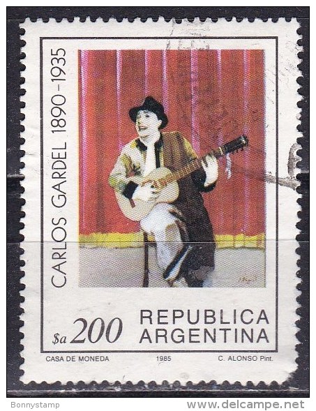 Argentina, 1985 - 200p Carlos Gardel - Nr.1502 Usato° - Usati