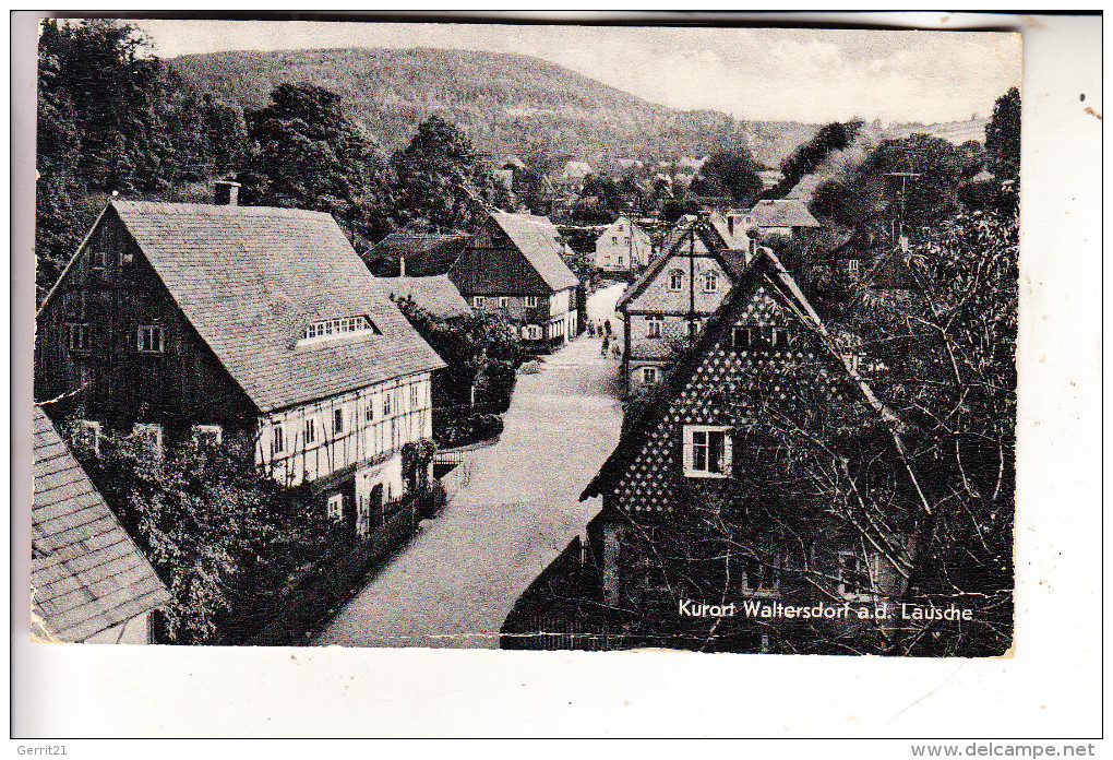 0-8802 GROSSSCHÖNAU - WALTERSDORF, Strassenpartie, 1957, Kl. Druckstelle - Grossschoenau (Sachsen)