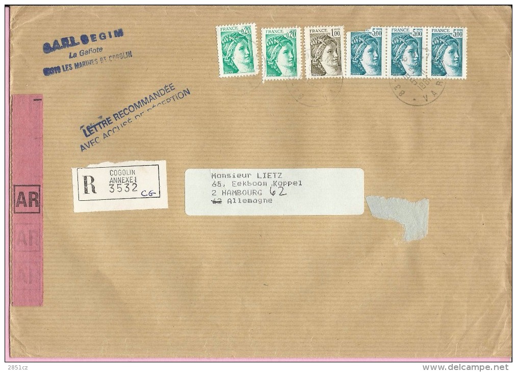 Letter, 1981., France, Registrated Letter - Autres & Non Classés